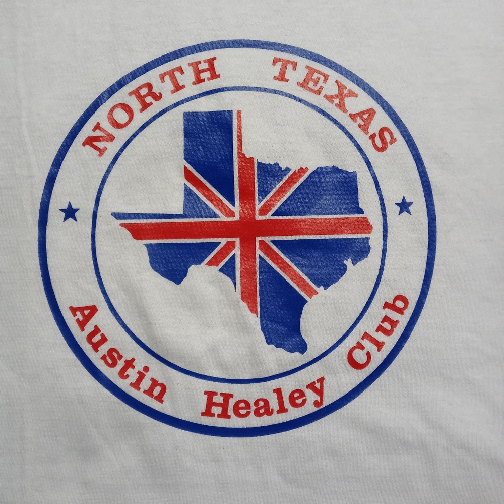 North Texas Austin Healey Club T Shirt L 50/50 Union Jack British Auto USA
